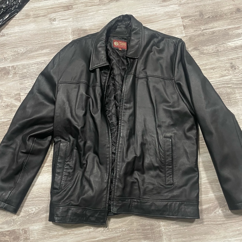 Wilsons Leather Black Bomber Jacket